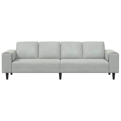 Living Room Couch Light Grey 250 x 77 x 76 cm