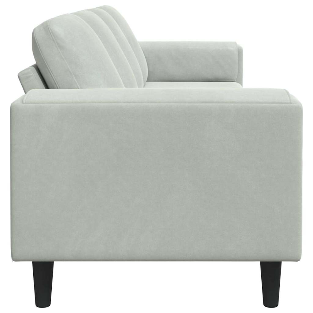 Living Room Couch Light Grey 250 x 77 x 76 cm