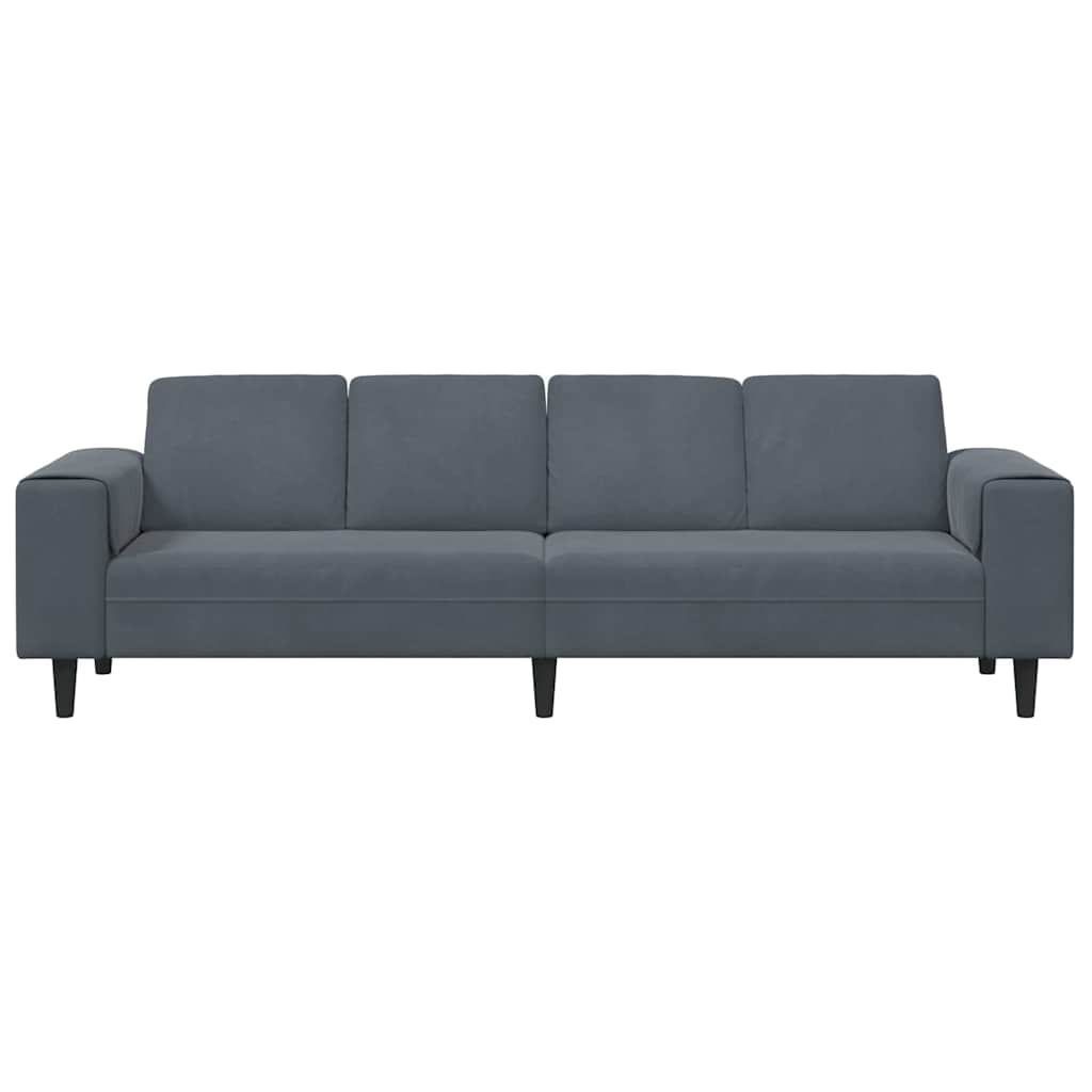 Living Room Couch Dark Grey 250 x 77 x 76 cm