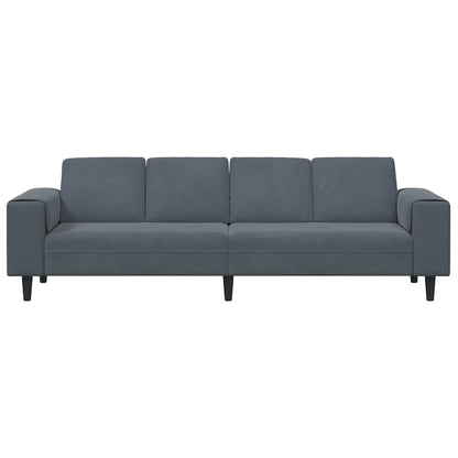 Living Room Couch Dark Grey 250 x 77 x 76 cm