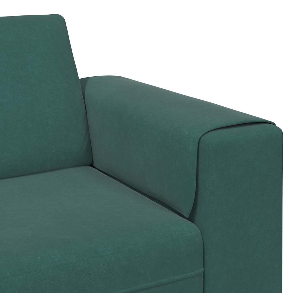 Living Room Couch Dark Green 250 x 77 x 76 cm