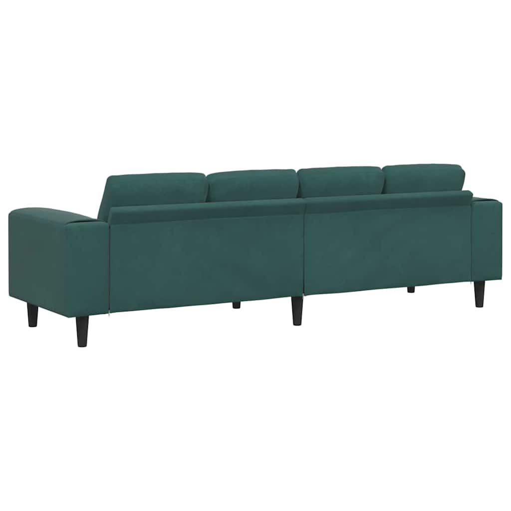 Living Room Couch Dark Green 250 x 77 x 76 cm