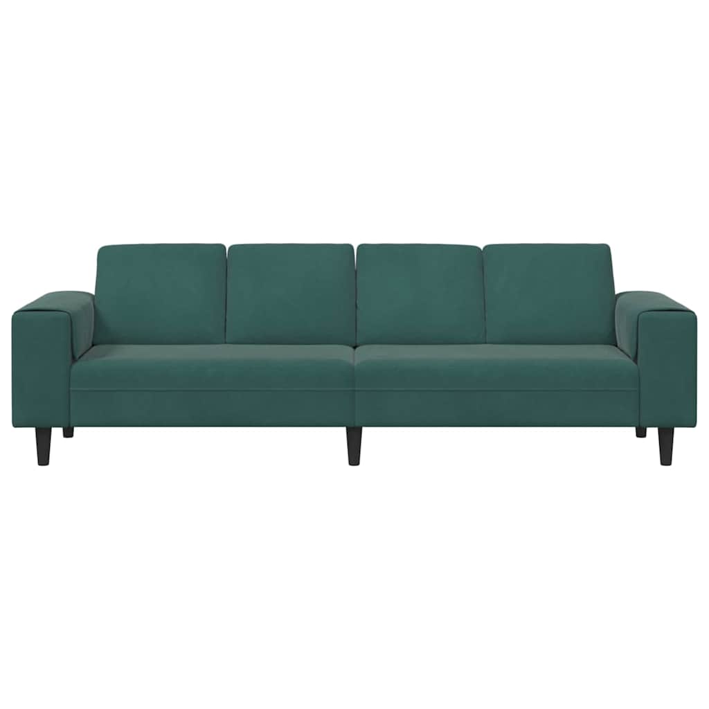 Living Room Couch Dark Green 250 x 77 x 76 cm