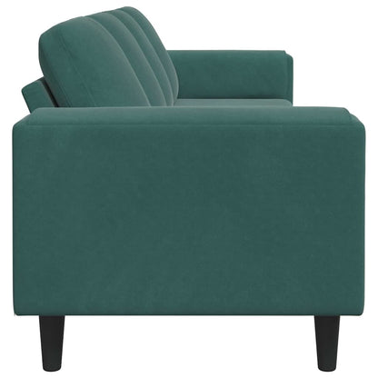 Living Room Couch Dark Green 250 x 77 x 76 cm