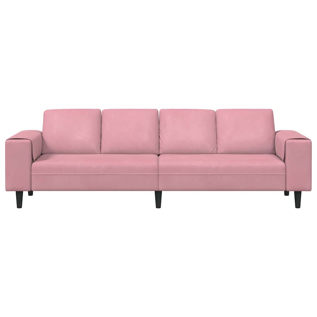 Living Room Couch Pink 250 x 77 x 76 cm