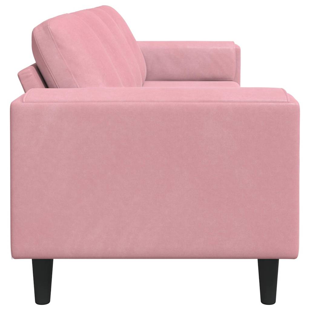 Living Room Couch Pink 250 x 77 x 76 cm