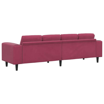 Living Room Couch Wine Red 250 x 77 x 76 cm