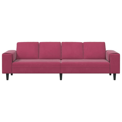Living Room Couch Wine Red 250 x 77 x 76 cm