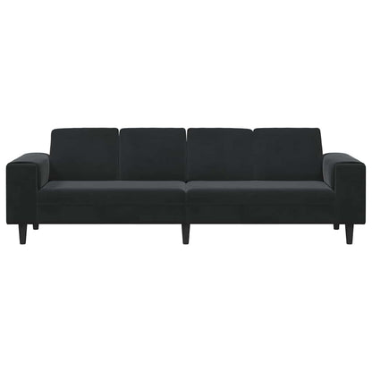 Living Room Couch Black 250 x 77 x 76 cm