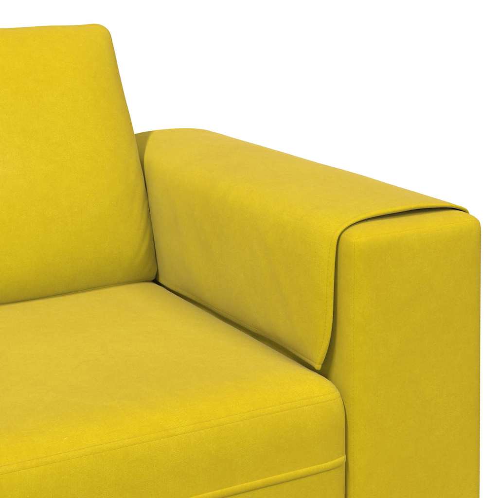 Living Room Couch Yellow 250 x 77 x 76 cm