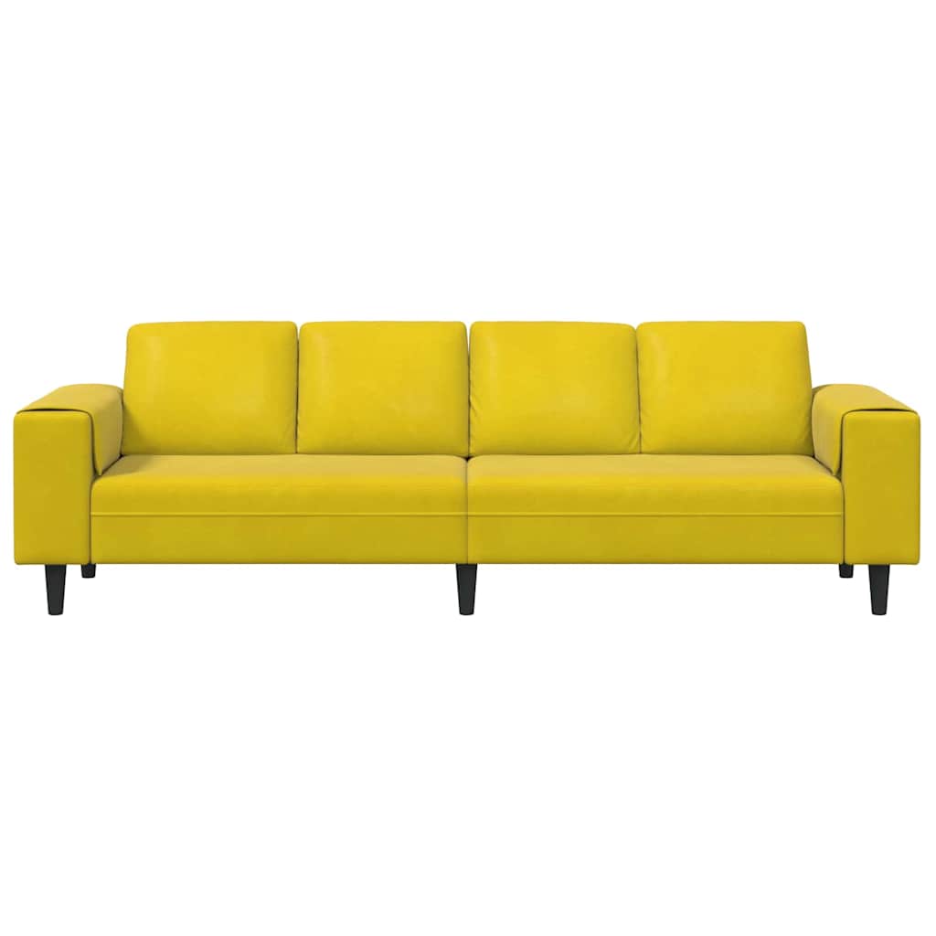 Living Room Couch Yellow 250 x 77 x 76 cm