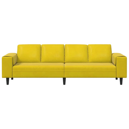 Living Room Couch Yellow 250 x 77 x 76 cm