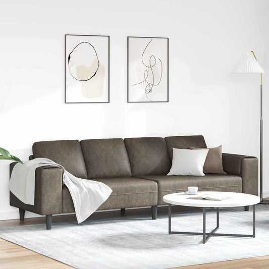 Living Room Couch Dark Grey 250 x 77 x 76 cm