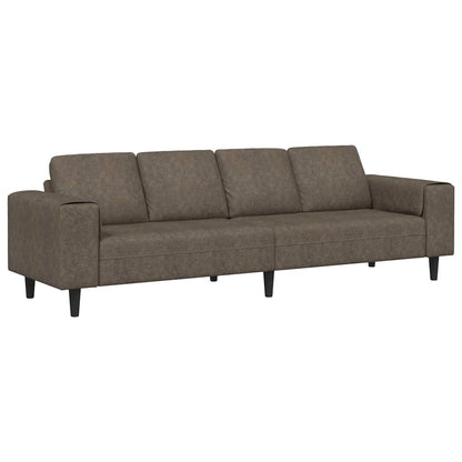 Living Room Couch Dark Grey 250 x 77 x 76 cm