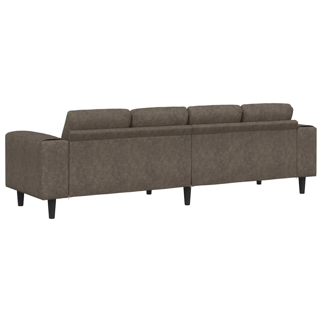 Living Room Couch Dark Grey 250 x 77 x 76 cm