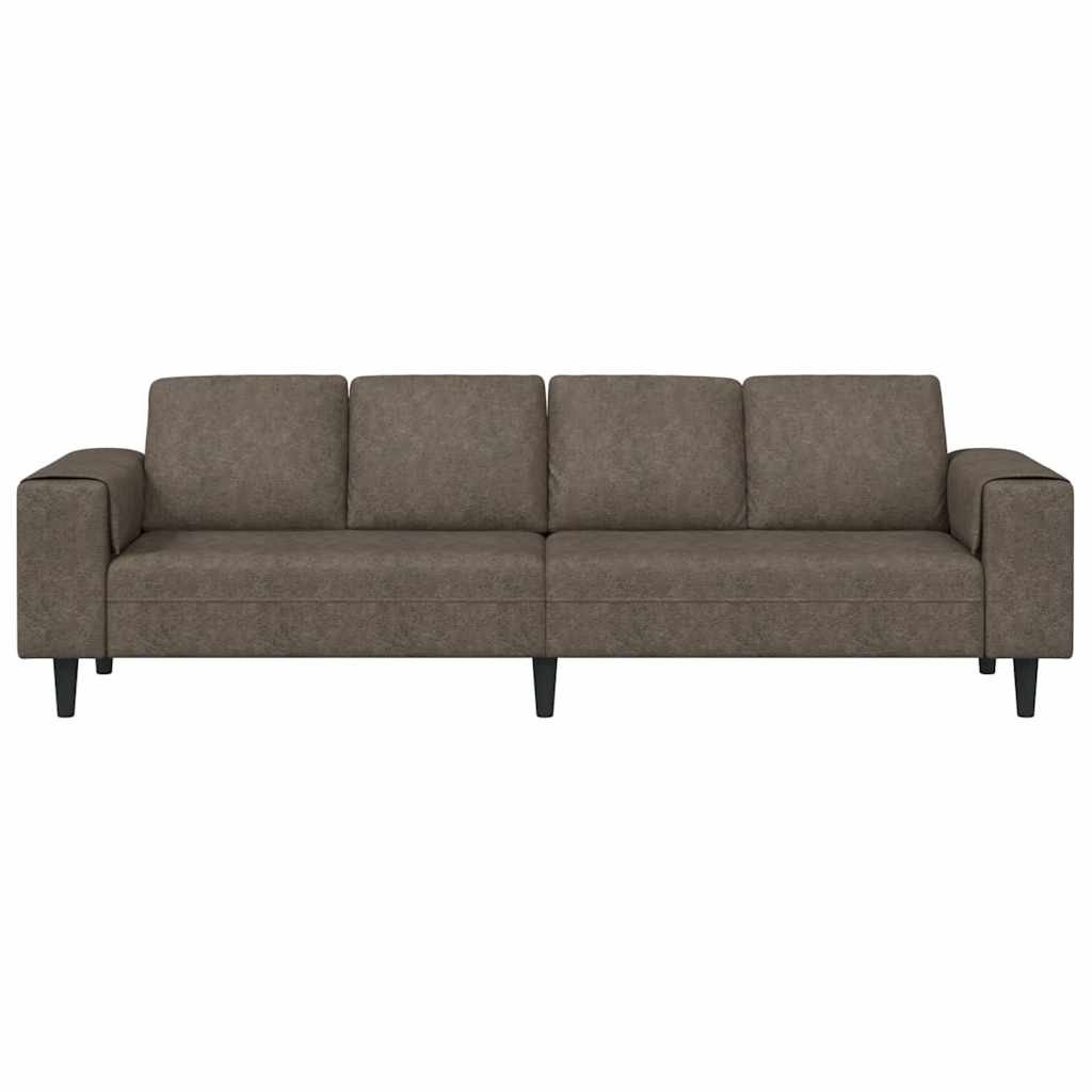 Living Room Couch Dark Grey 250 x 77 x 76 cm