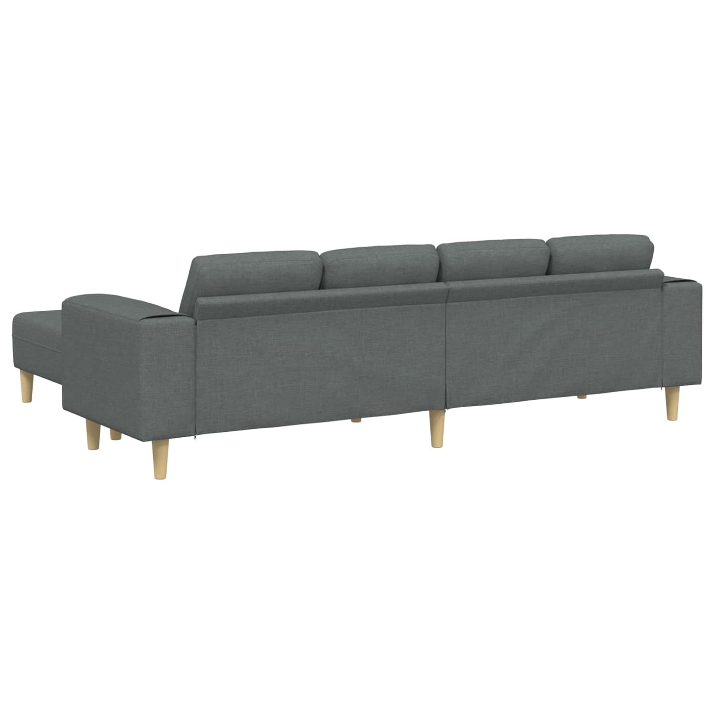 Living Room Couch 3 pcs Dark Grey Polyester