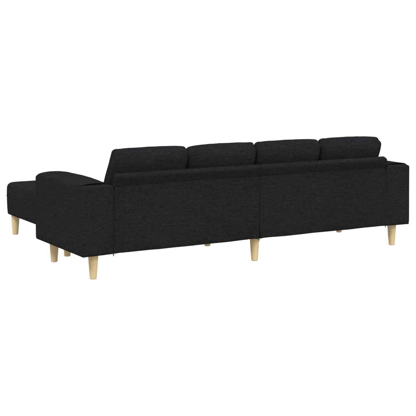 Living Room Couch 3 pcs Black Polyester