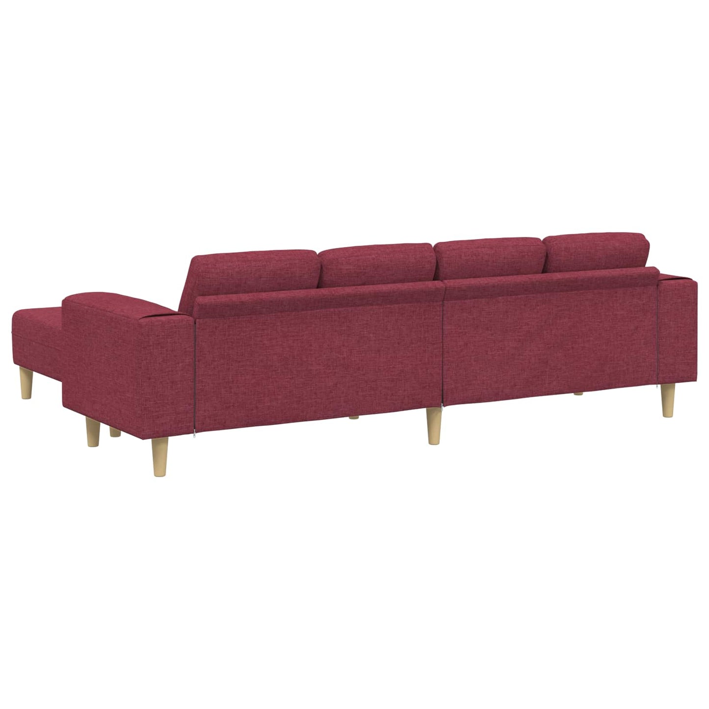 Living Room Couch 3 pcs Wine Red Polyester