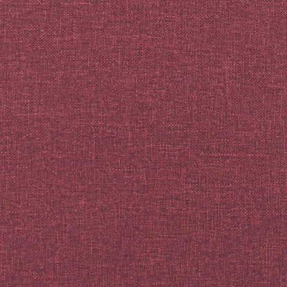 Living Room Couch 3 pcs Wine Red Polyester