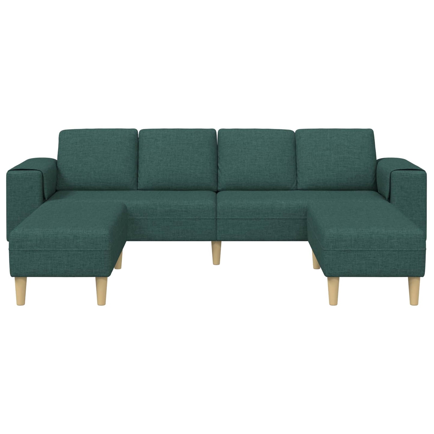 Living Room Couch 3 pcs Dark Green Polyester