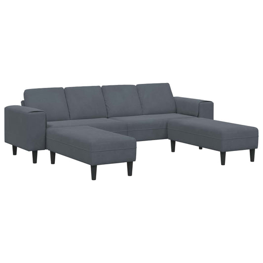 Living Room Couch 3 pcs Dark Grey