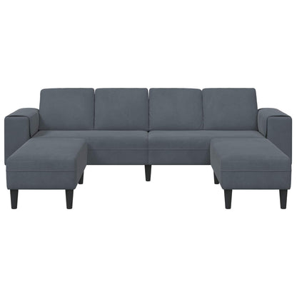 Living Room Couch 3 pcs Dark Grey