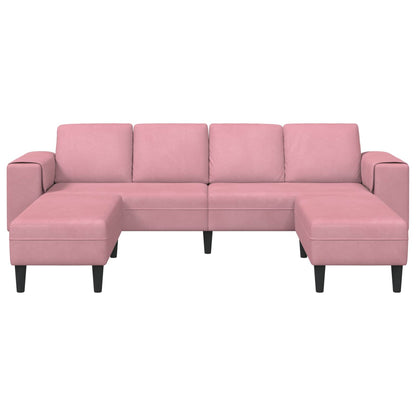 Living Room Couch 3 pcs Pink
