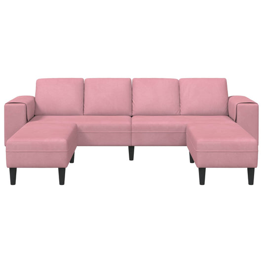 Living Room Couch 3 pcs Pink
