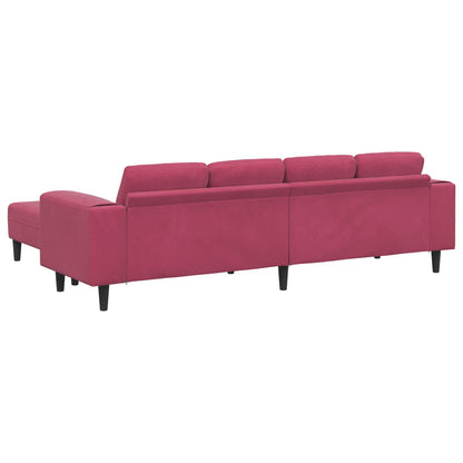 Living Room Couch 3 pcs Wine Red