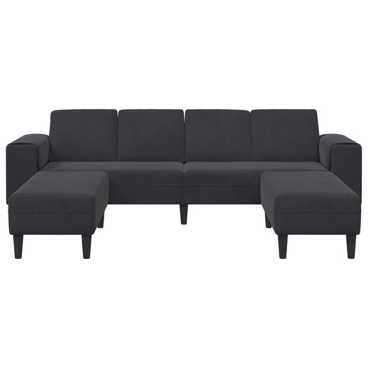Living Room Couch 3 pcs Black