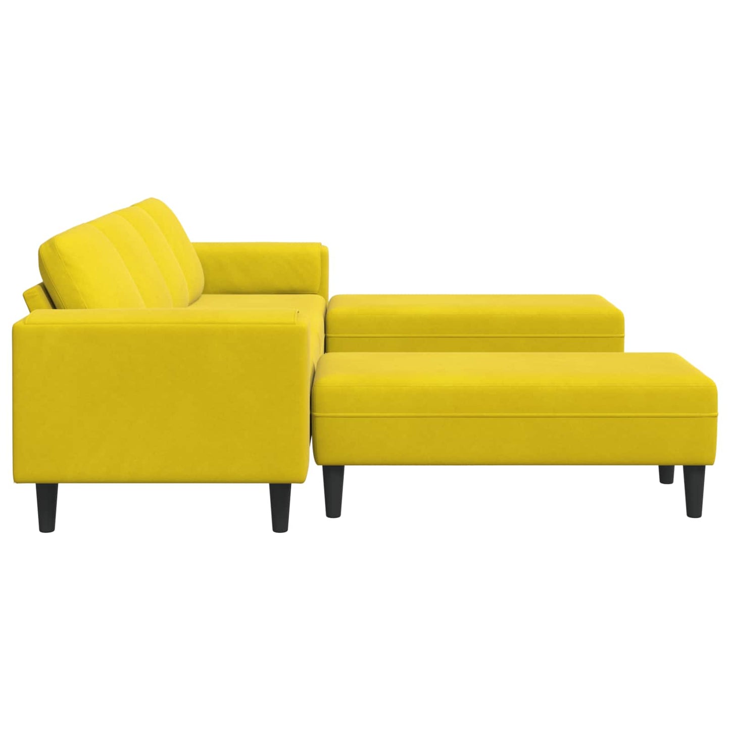 Living Room Couch 3 pcs Yellow