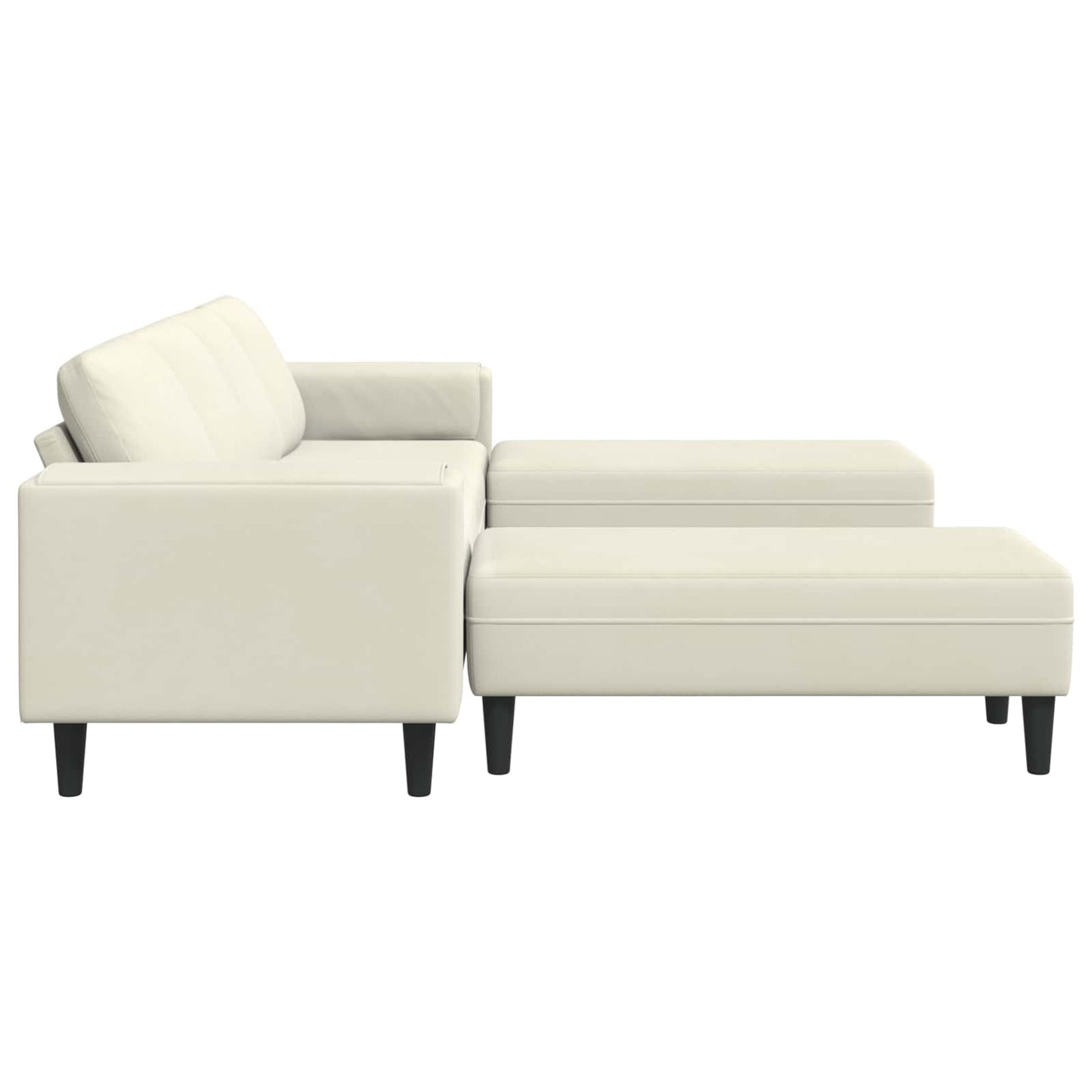 Living Room Couch 3 pcs Cream