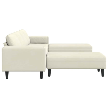 Living Room Couch 3 pcs Cream