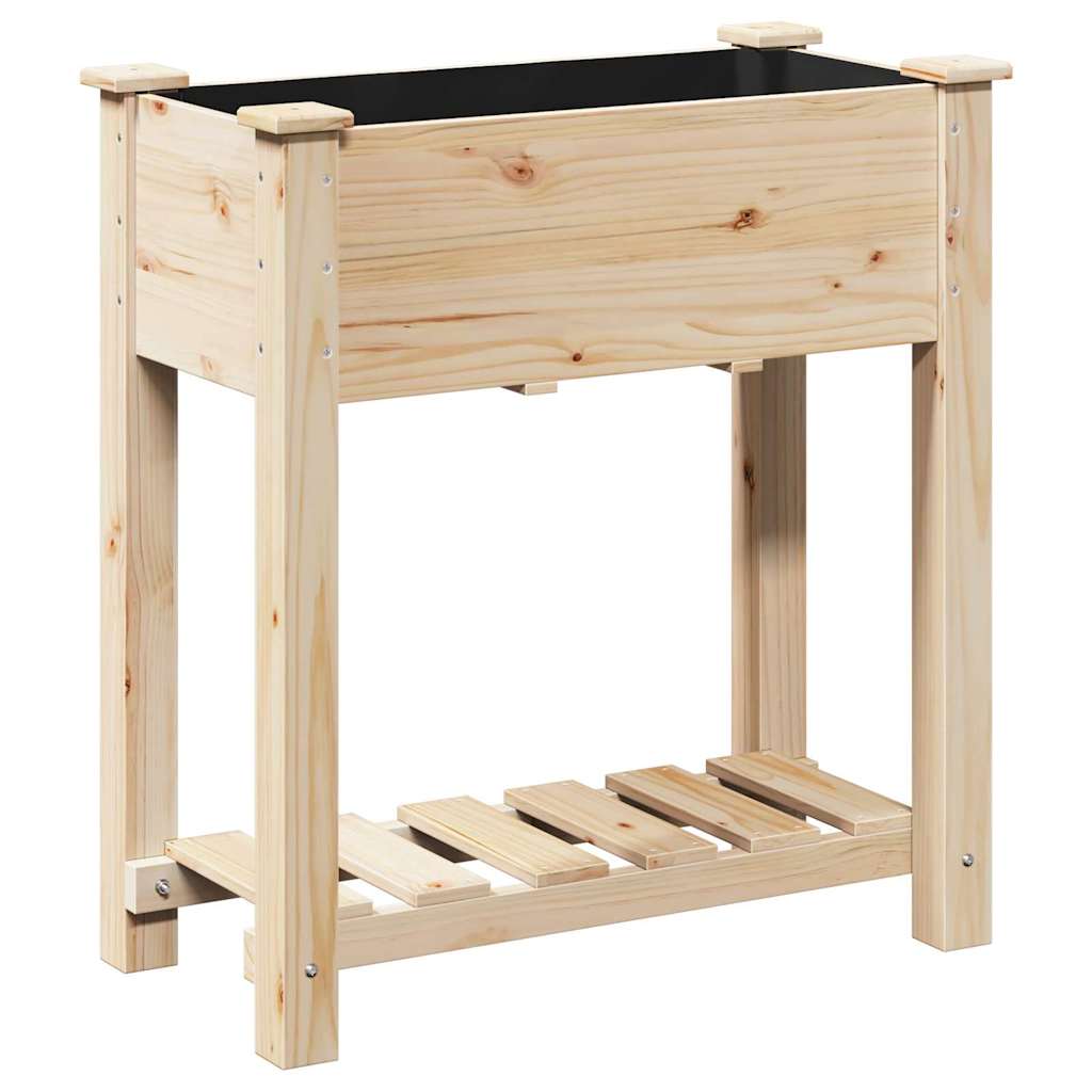 Garden Planter Beige 71 x 37 x 76.5 cm Solid Fir Wood