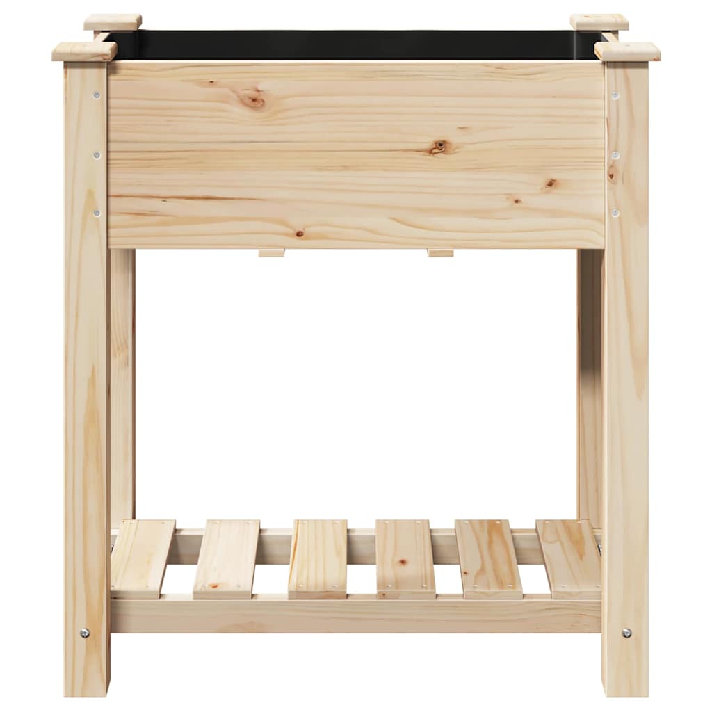 Garden Planter Beige 71 x 37 x 76.5 cm Solid Fir Wood