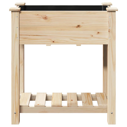 Garden Planter Beige 71 x 37 x 76.5 cm Solid Fir Wood