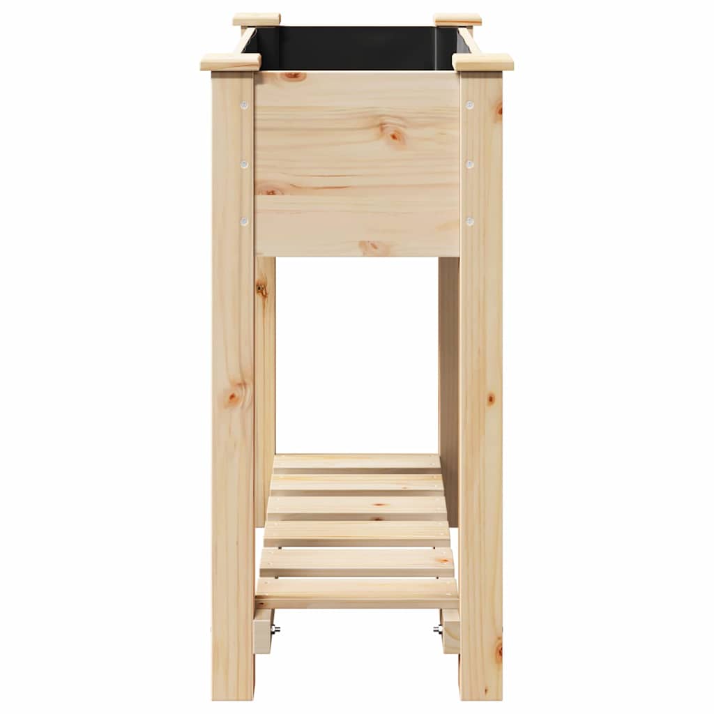 Garden Planter Beige 71 x 37 x 76.5 cm Solid Fir Wood