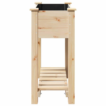 Garden Planter Beige 71 x 37 x 76.5 cm Solid Fir Wood