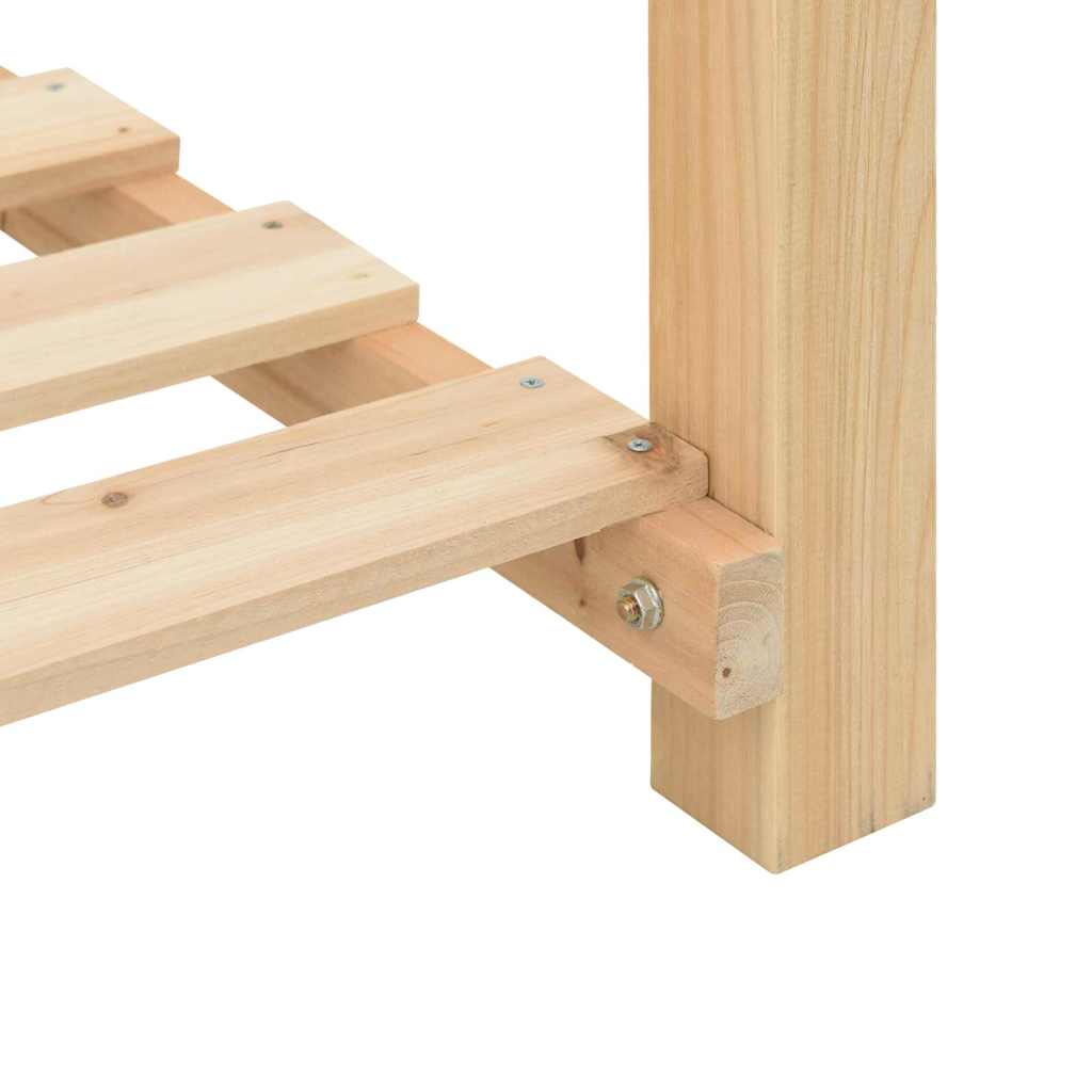 Garden Planter Beige 115 x 59 x 76.5 cm Solid Fir Wood