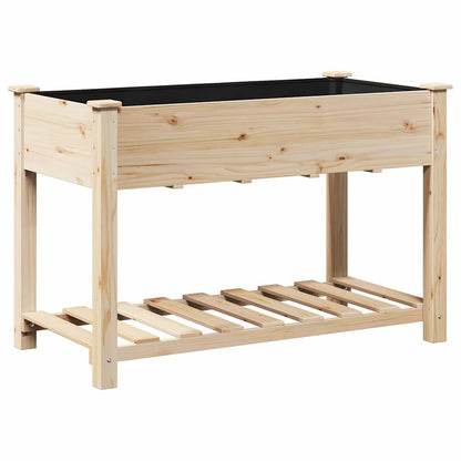 Garden Planter Beige 115 x 59 x 76.5 cm Solid Fir Wood