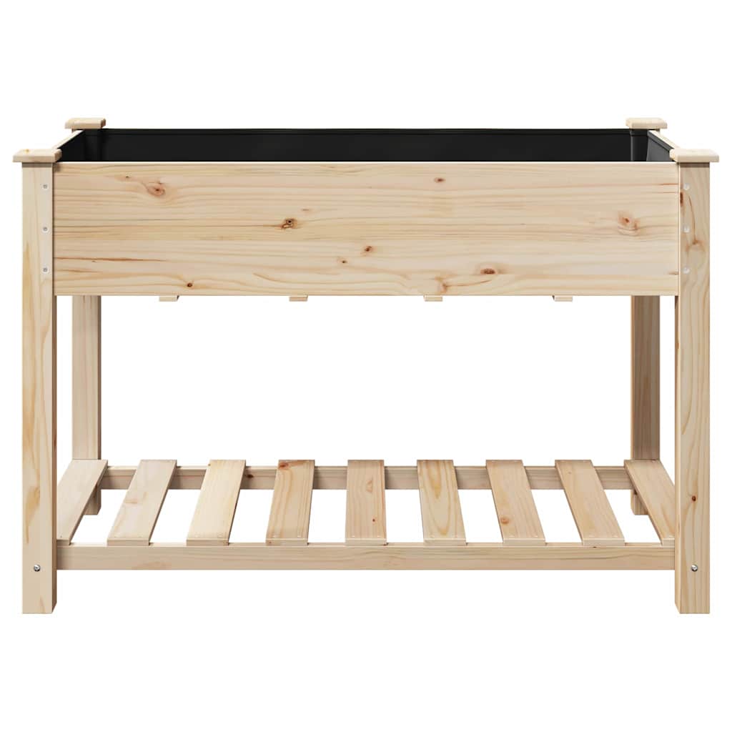 Garden Planter Beige 115 x 59 x 76.5 cm Solid Fir Wood