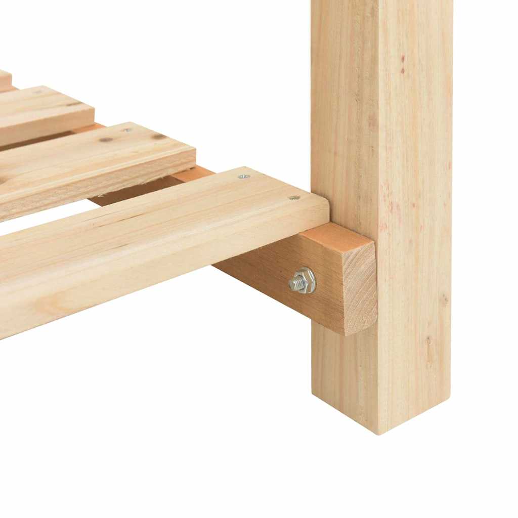 Garden Planter Beige 203 x 53 x 76.5 cm Solid Fir Wood