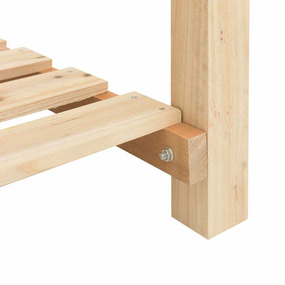 Garden Planter Beige 203 x 53 x 76.5 cm Solid Fir Wood