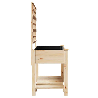 Garden Planter Beige 115 x 60.5 x 153 cm Solid Fir Wood