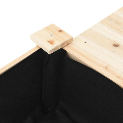 Garden Planter Beige 111 x 37 x 76.5 cm Solid Fir Wood