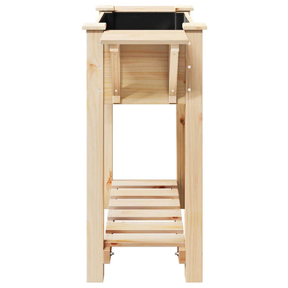 Garden Planter Beige 111 x 37 x 76.5 cm Solid Fir Wood