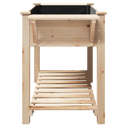 Garden Planter Beige 155 x 59 x 76.5 cm Solid Fir Wood