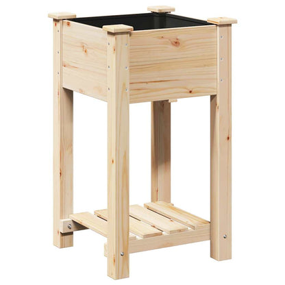 Garden Planter Beige 45 x 45 x 76.5 cm Solid Fir Wood