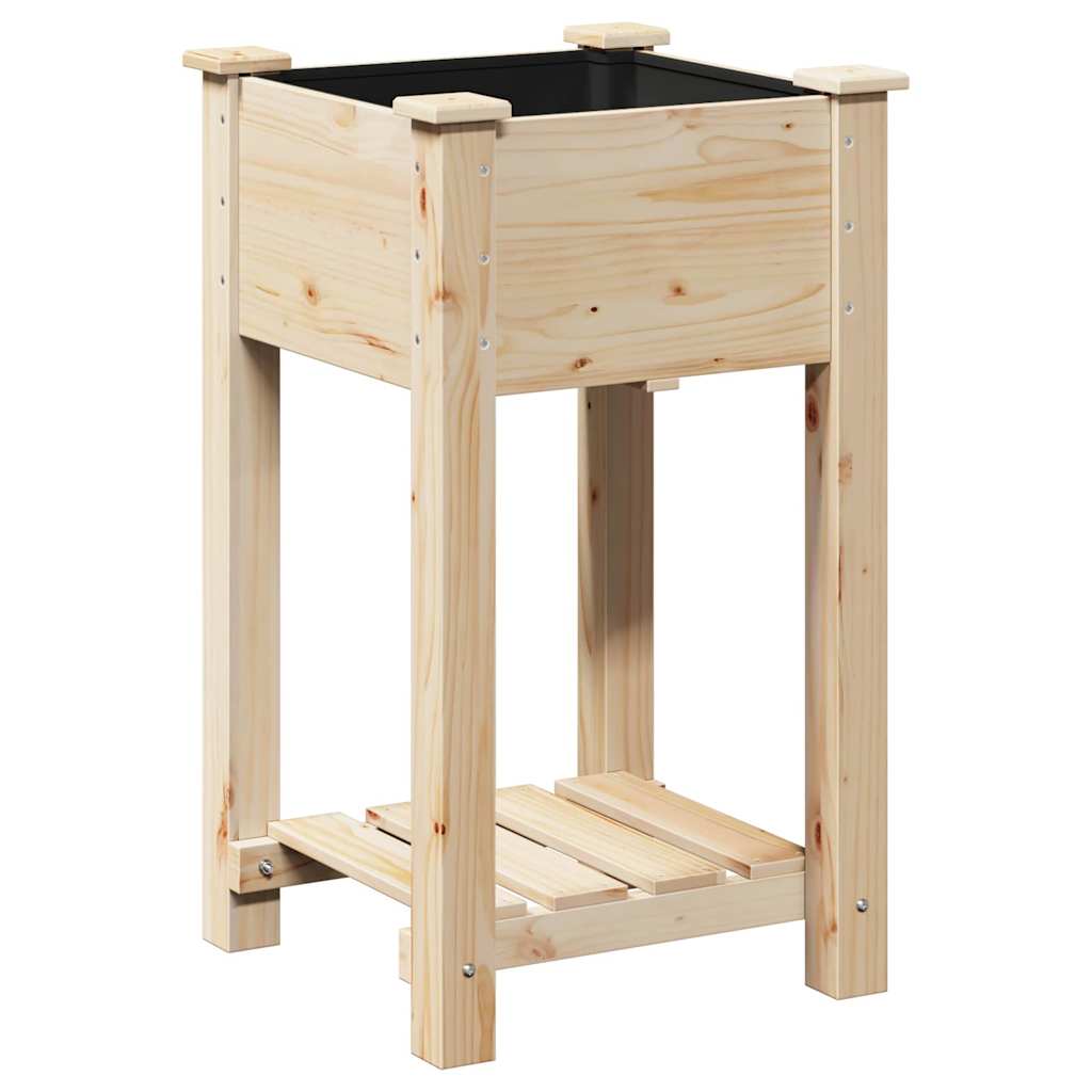 Garden Planter Beige 45 x 45 x 76.5 cm Solid Fir Wood